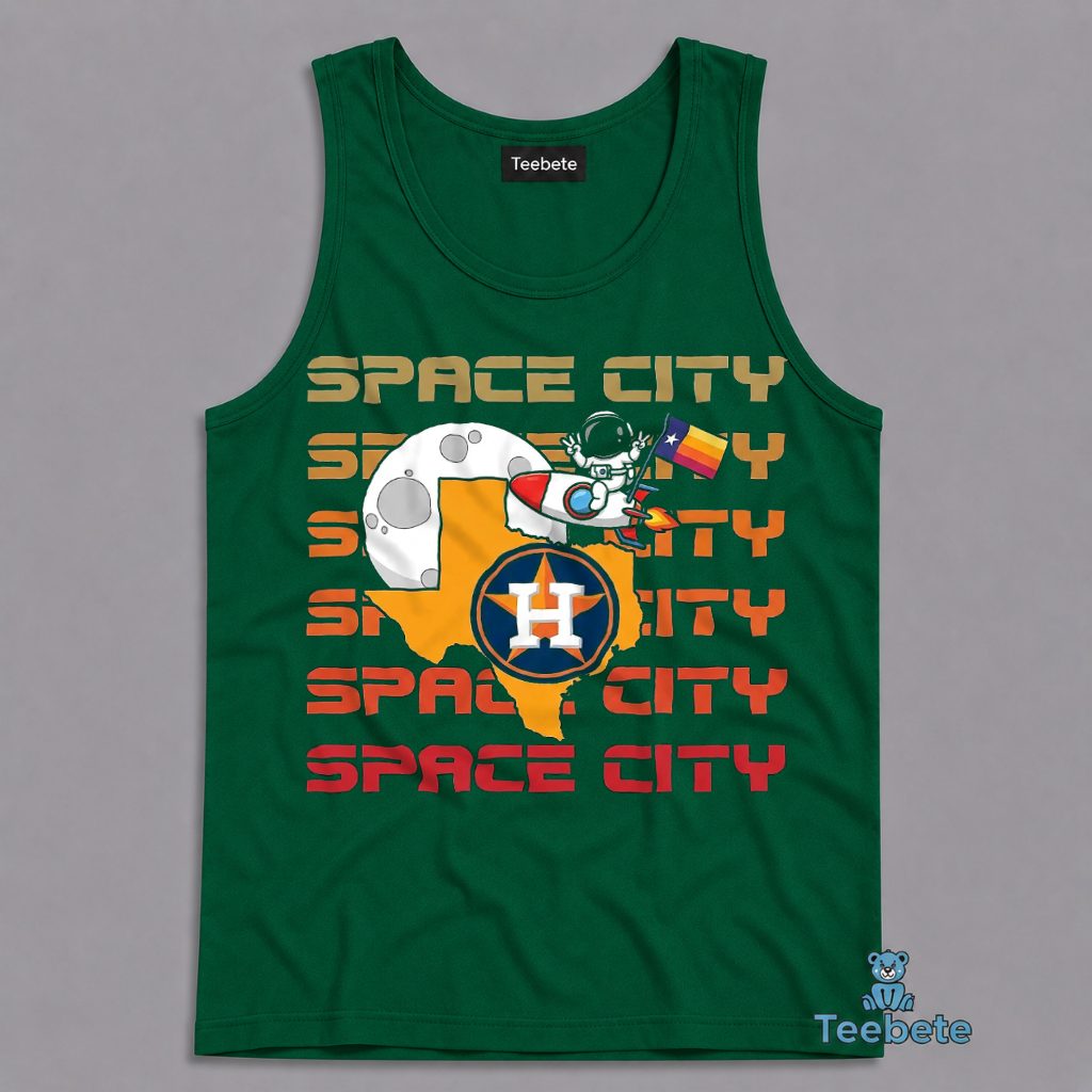 Houston Astros Space City Repeating Texas Map Astronaut Tanktop Houston Astros Space City Repeating Texas Map Astronaut Tanktop