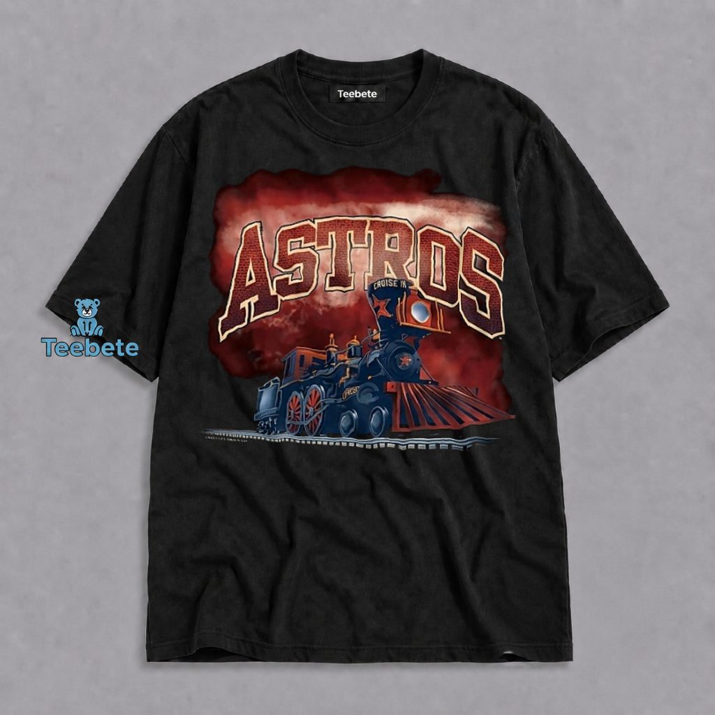Houston Astros Vintage Steam Train Locomotive Graphic Shirt