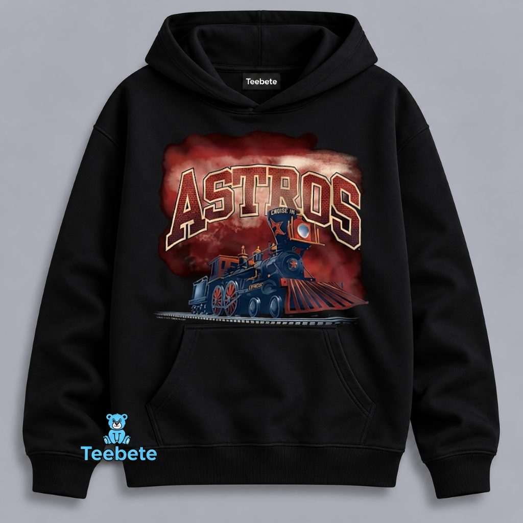 Houston Astros Vintage Steam Train Locomotive Graphic Hoodie Houston Astros Vintage Steam Train Locomotive Graphic Hoodie