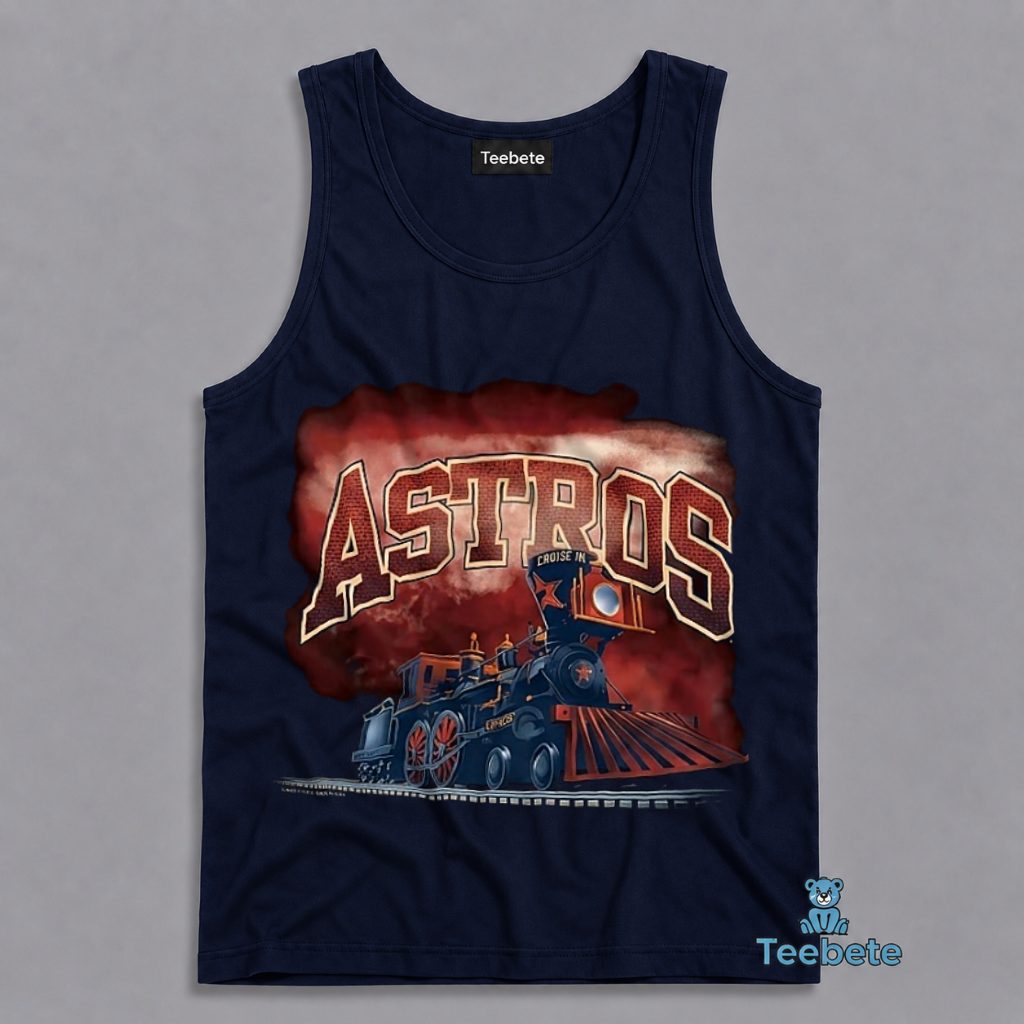 Houston Astros Vintage Steam Train Locomotive Graphic Tanktop Houston Astros Vintage Steam Train Locomotive Graphic Tanktop