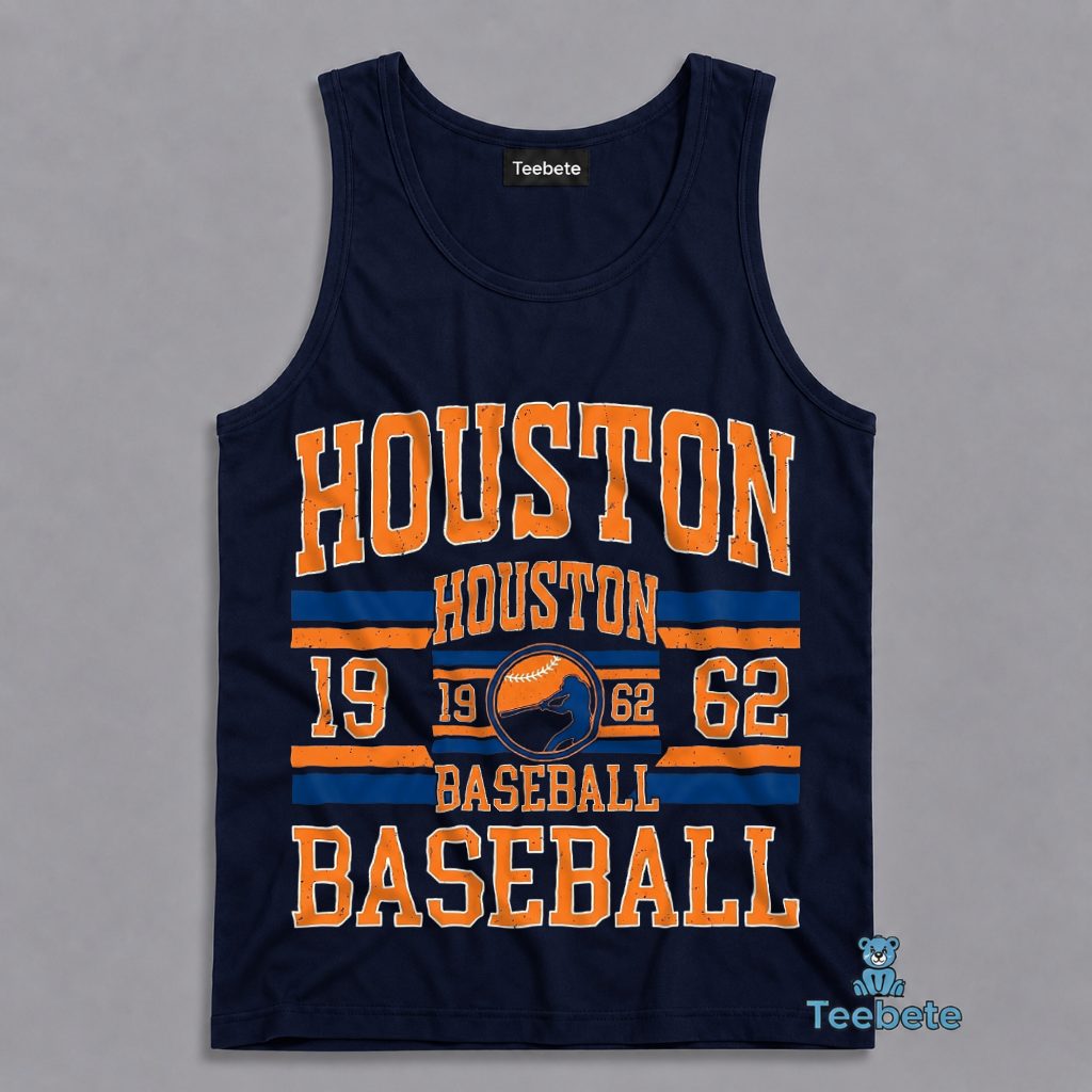 Houston Baseball 1962 Established Vintage Fan Tanktop Houston Baseball 1962 Established Vintage Fan Tanktop