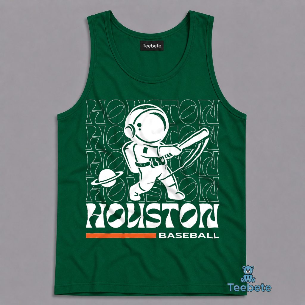 Houston Baseball Astronaut Batter Space City Retro Tanktop Houston Baseball Astronaut Batter Space City Retro Tanktop