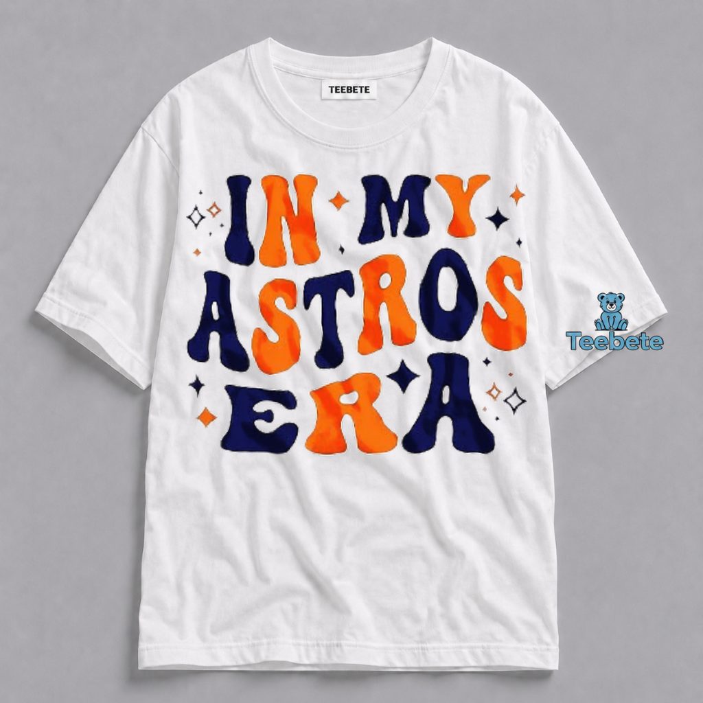 In My Astros Era Retro Groovy Houston Baseball Shirt