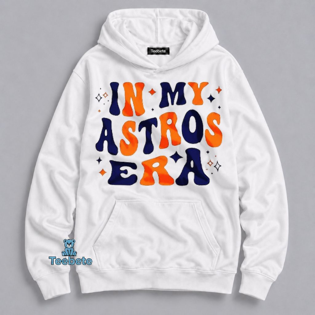 In My Astros Era Retro Groovy Houston Baseball Hoodie In My Astros Era Retro Groovy Houston Baseball Hoodie