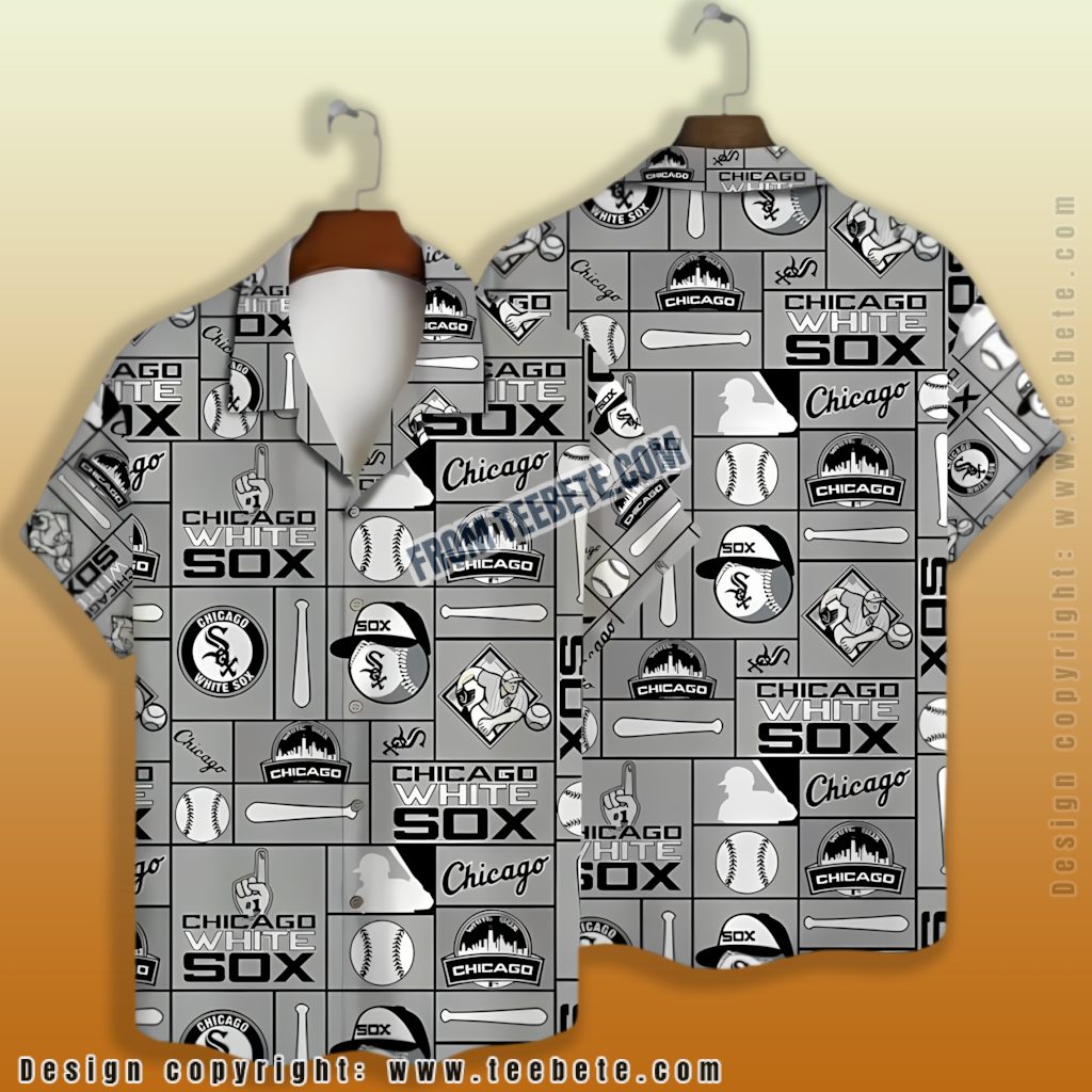 Logo Collage Chicago White Sox Tropical Shirt