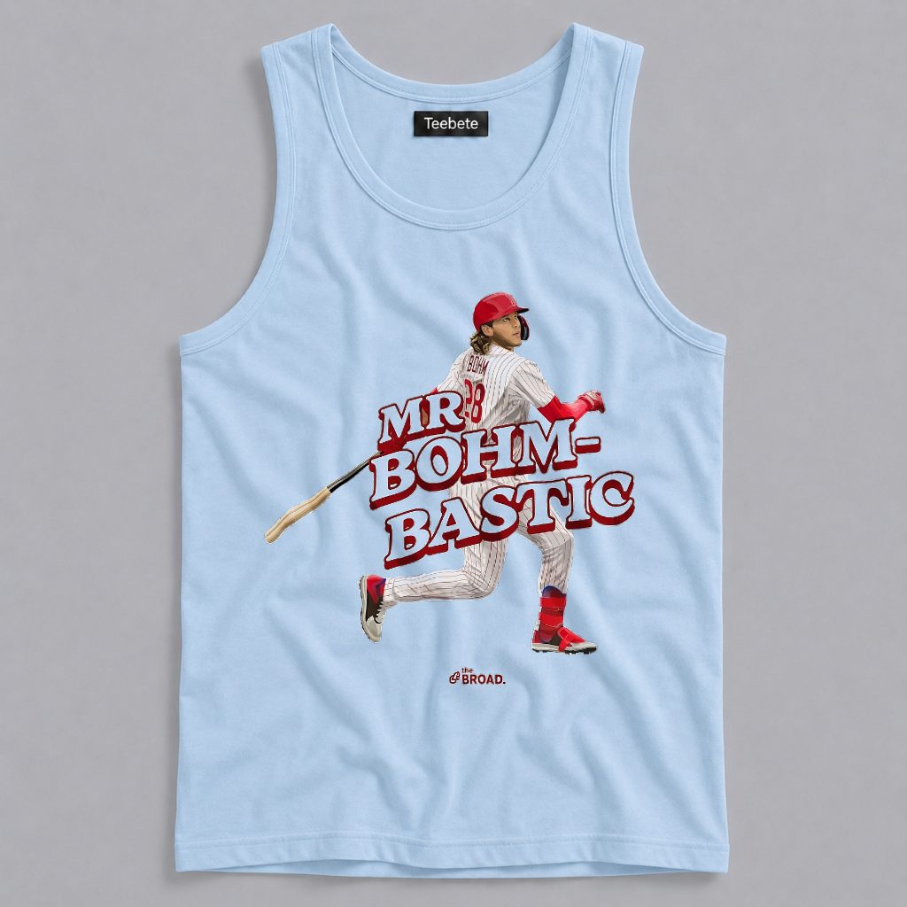 Mr Bohmbastic Alec Bohm Phillies Player Tanktop Mr Bohmbastic Alec Bohm Phillies Player Tanktop