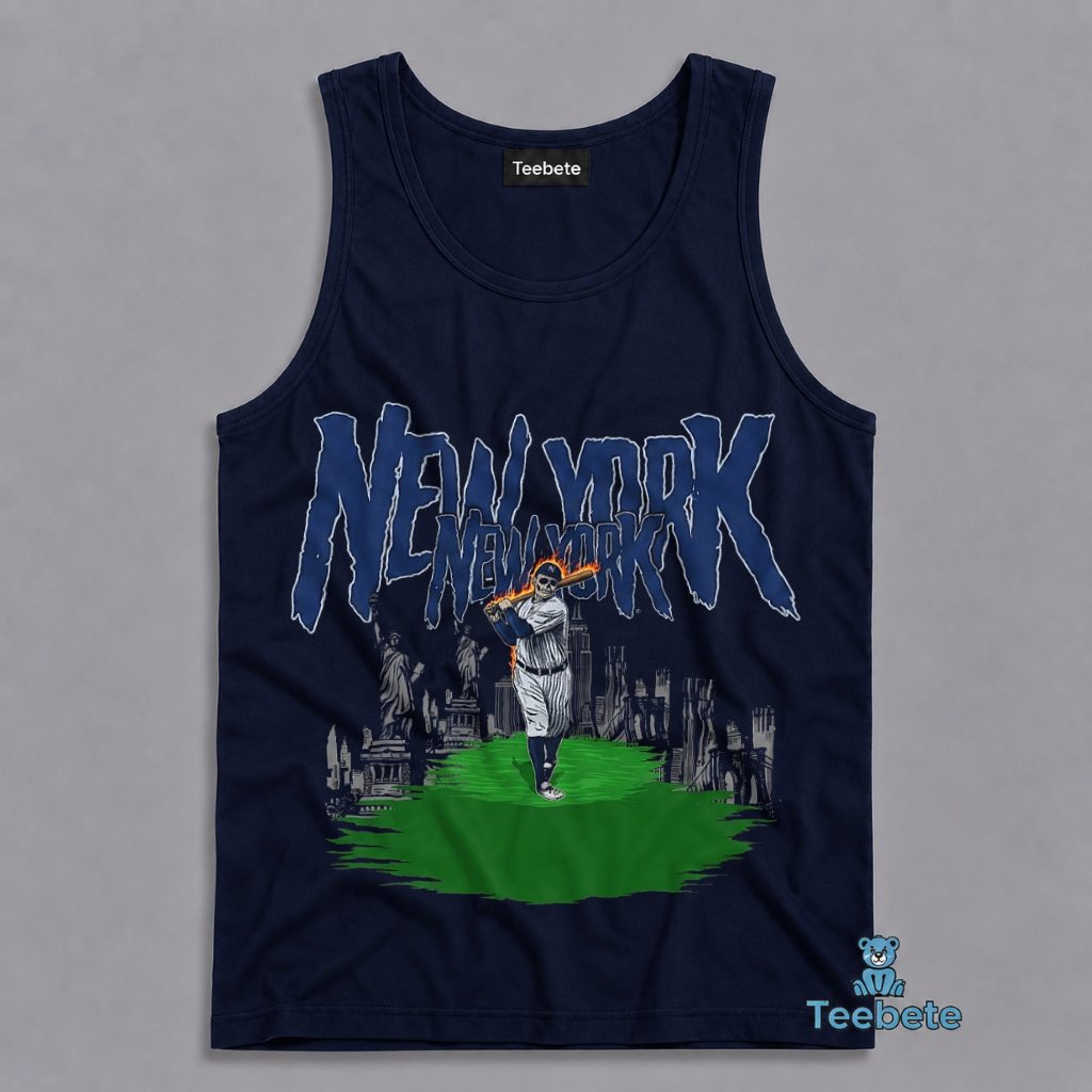 New York Baseball Skull Vintage Graphic Tanktop New York Baseball Skull Vintage Graphic Tanktop
