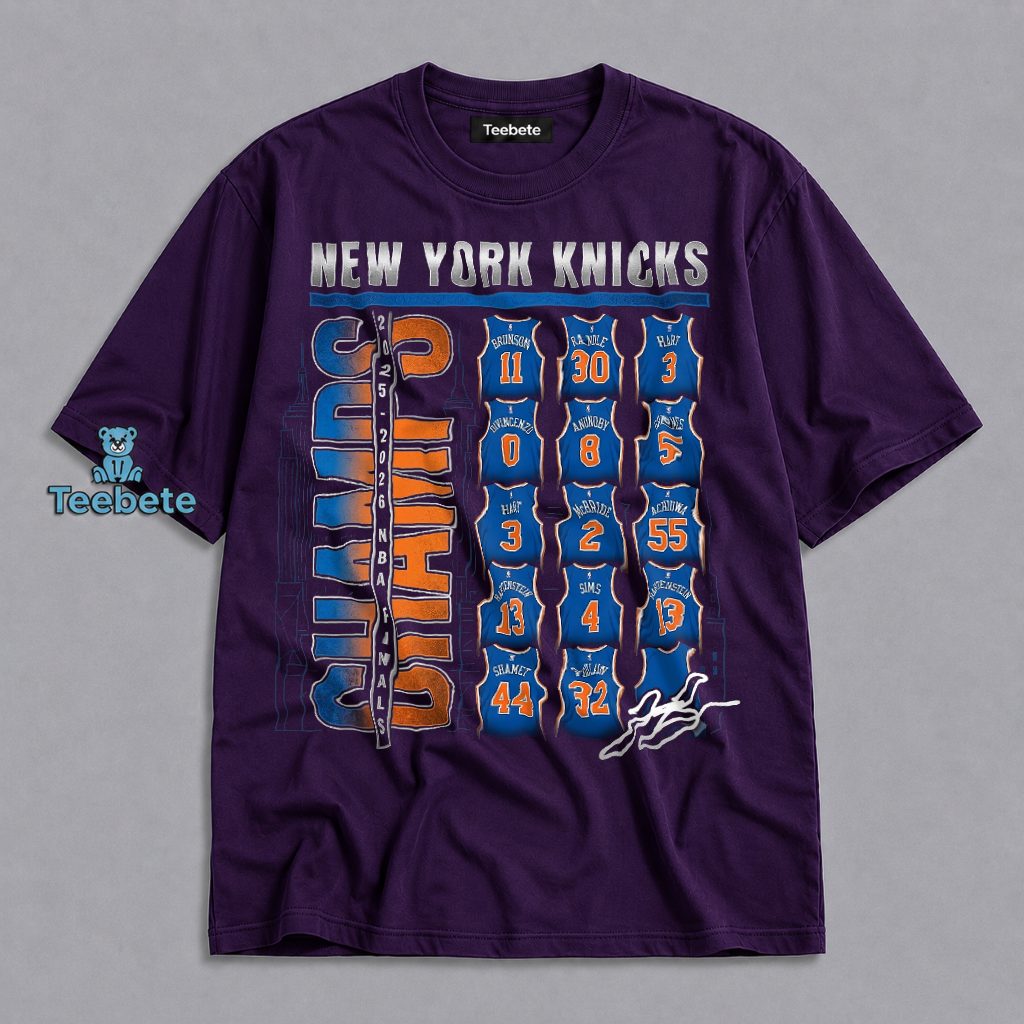 New York Knicks 2025 2026 NBA Finals Champs Roster Jersey Shirt