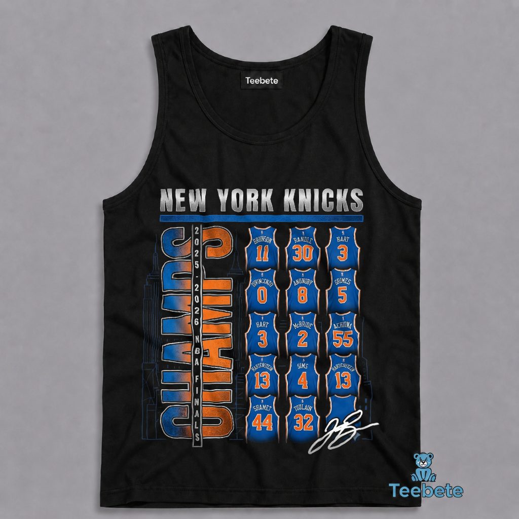 New York Knicks 2025 2026 NBA Finals Champs Roster Jersey Tanktop New York Knicks 2025 2026 NBA Finals Champs Roster Jersey Tanktop