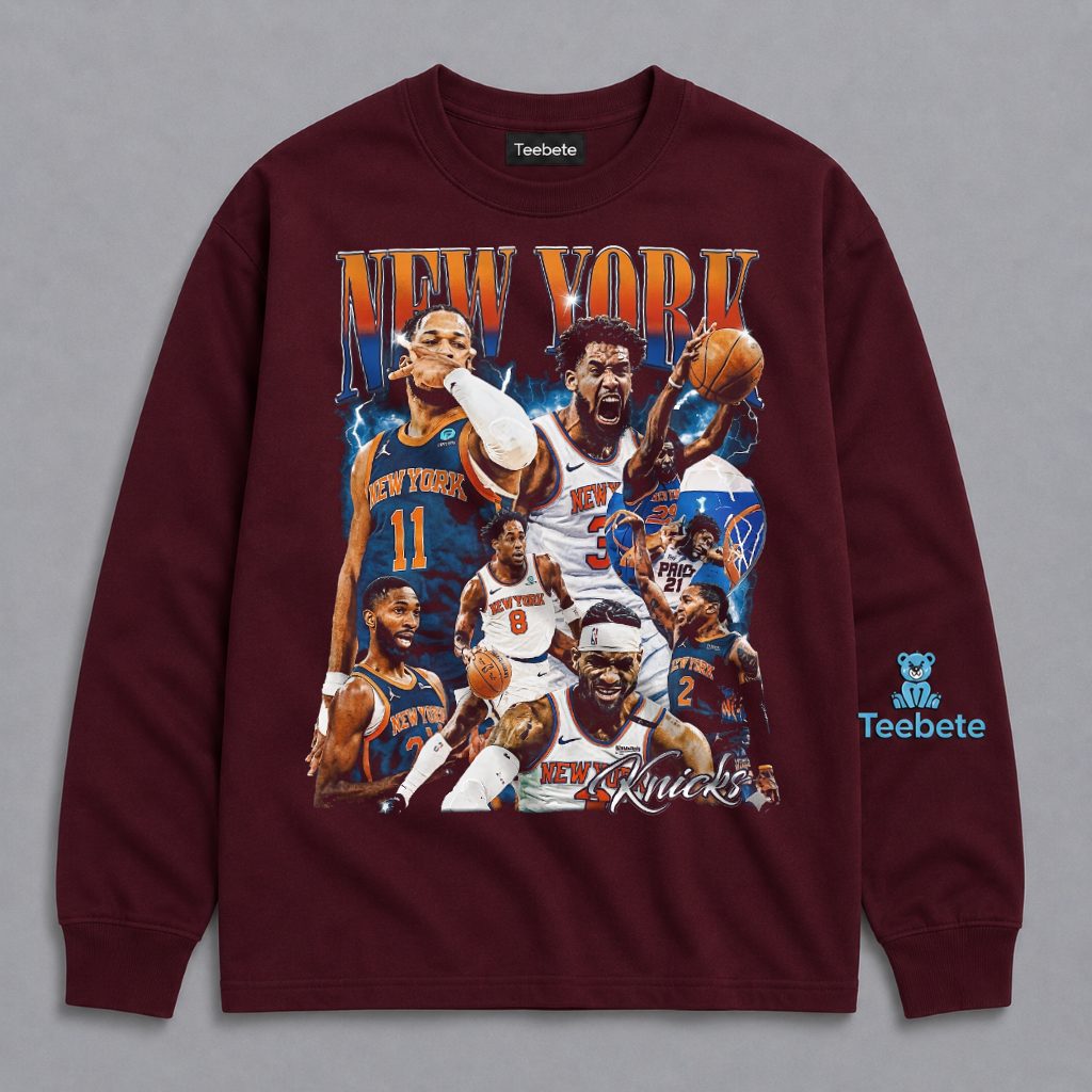 New York Knicks Basketball Bootleg Rap Vintage Long Sleeve New York Knicks Basketball Bootleg Rap Vintage Long Sleeve