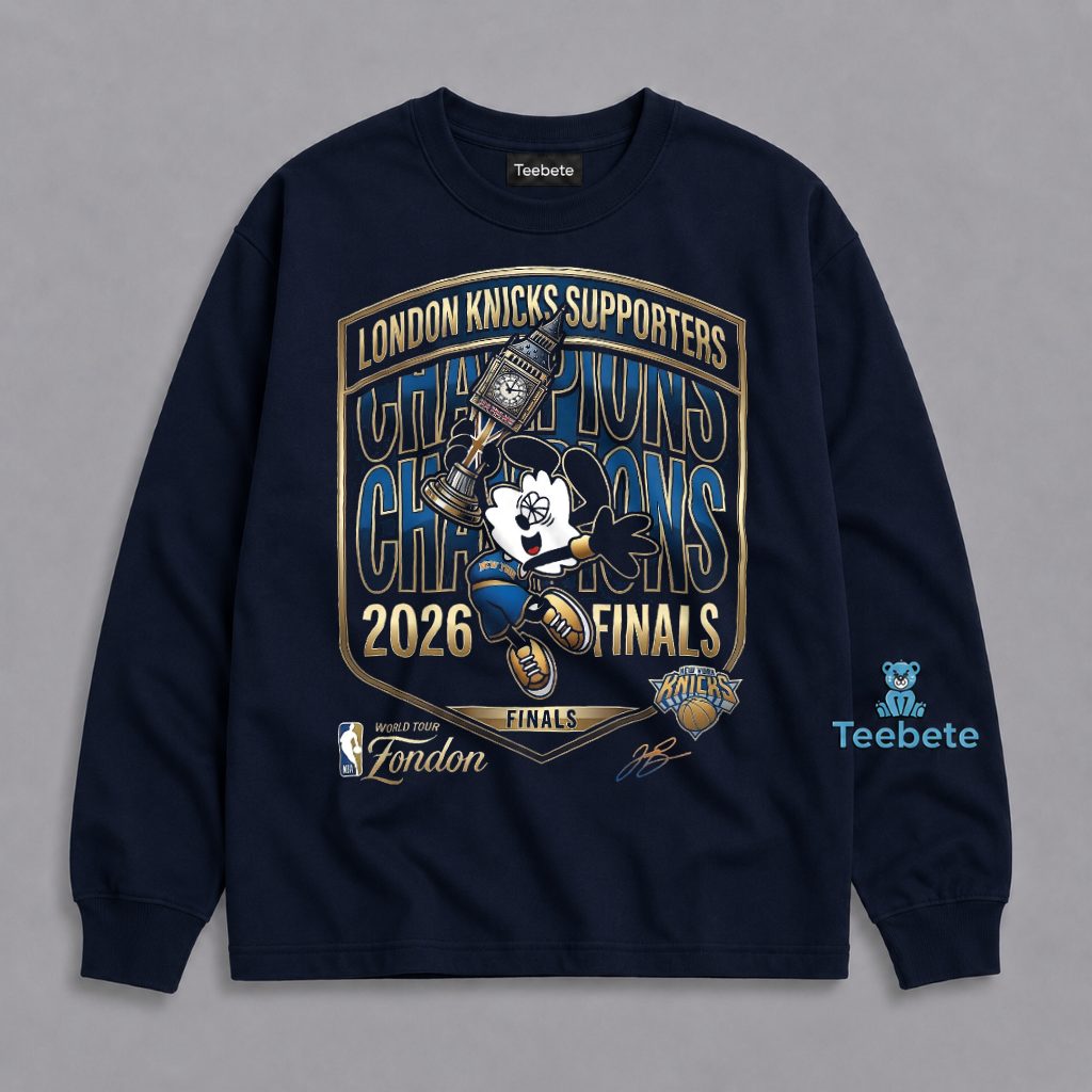 New York Knicks London Fans 2026 NBA Finals Champions Long Sleeve New York Knicks London Fans 2026 NBA Finals Champions Long Sleeve