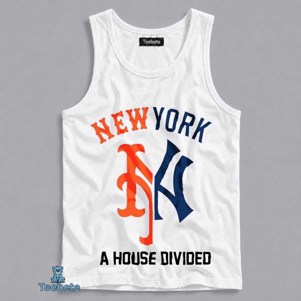 New York Mets Yankees House Divided Rivalry Tanktop New York Mets Yankees House Divided Rivalry Tanktop