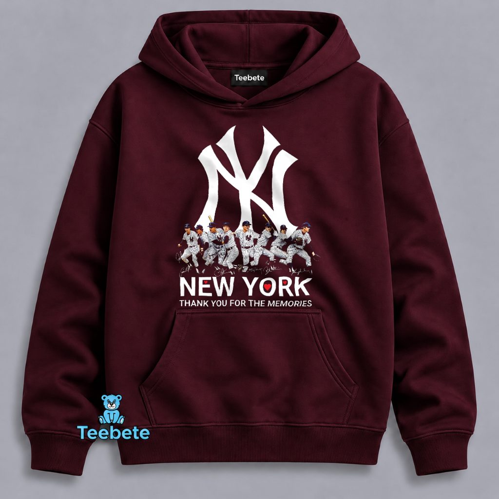 New York Yankees Thank You For The Memories Signatures Hoodie New York Yankees Thank You For The Memories Signatures Hoodie