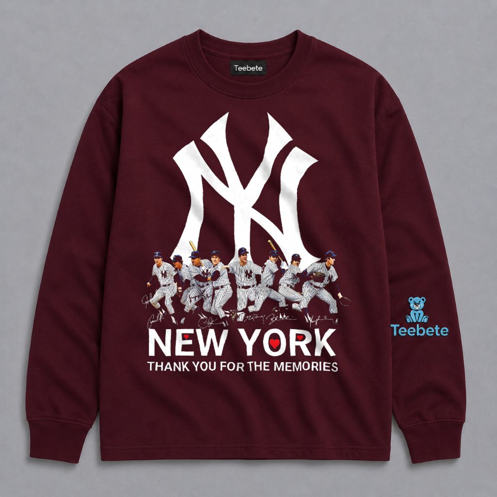 New York Yankees Thank You For The Memories Signatures Long Sleeve New York Yankees Thank You For The Memories Signatures Long Sleeve