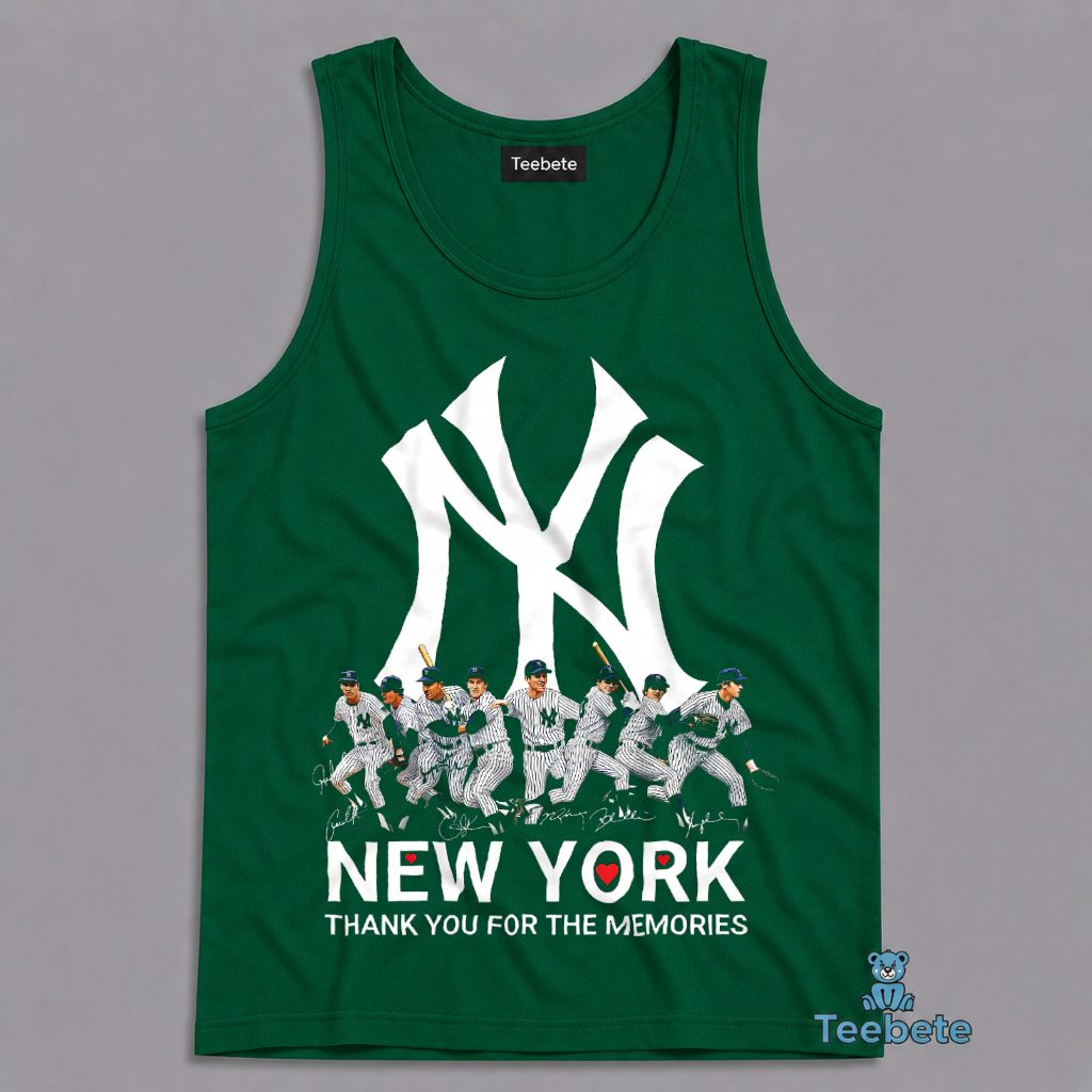 New York Yankees Thank You For The Memories Signatures Tanktop New York Yankees Thank You For The Memories Signatures Tanktop