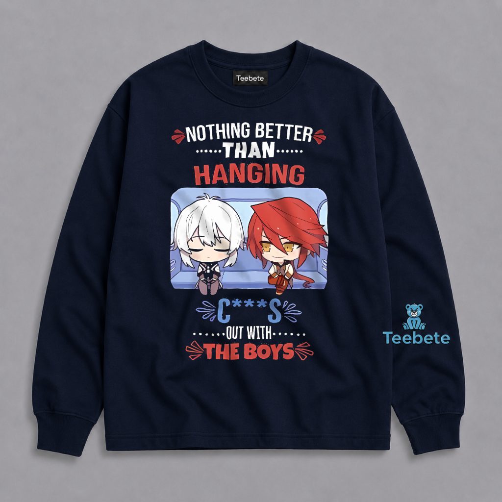 Nothing Better Than Hanging Out With The Boys Funny Anime Long Sleeve Nothing Better Than Hanging Out With The Boys Funny Anime Long Sleeve