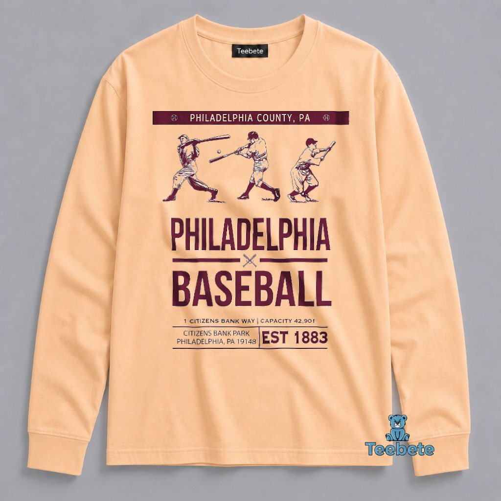 Phillies Est 1883 Citizens Bank Park Vintage Baseball Long Sleeve Phillies Est 1883 Citizens Bank Park Vintage Baseball Long Sleeve