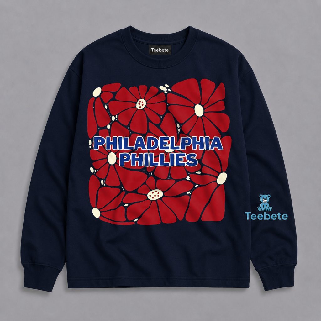 Phillies Floral Mosaic Boho Women Comfort Long Sleeve Phillies Floral Mosaic Boho Women Comfort Long Sleeve