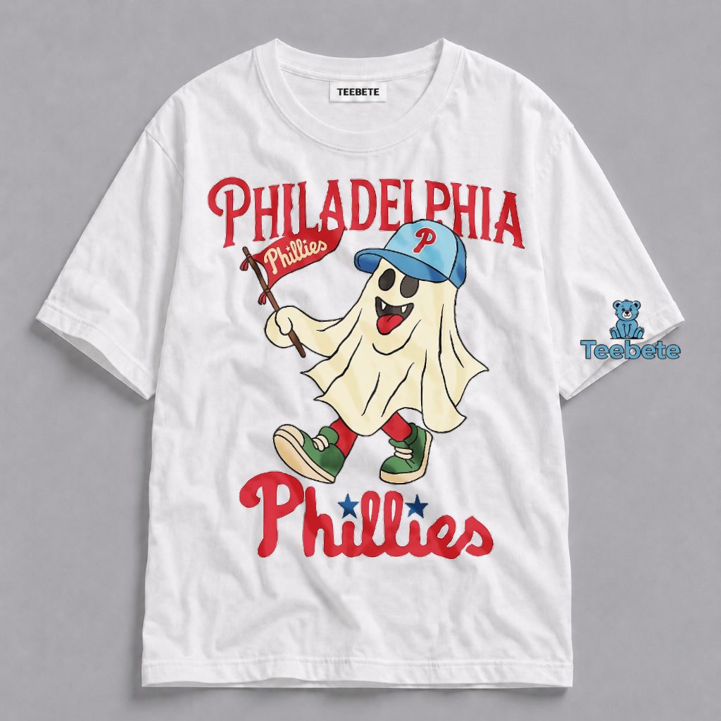 Phillies Halloween Ghost Cute Retro Fan Shirt