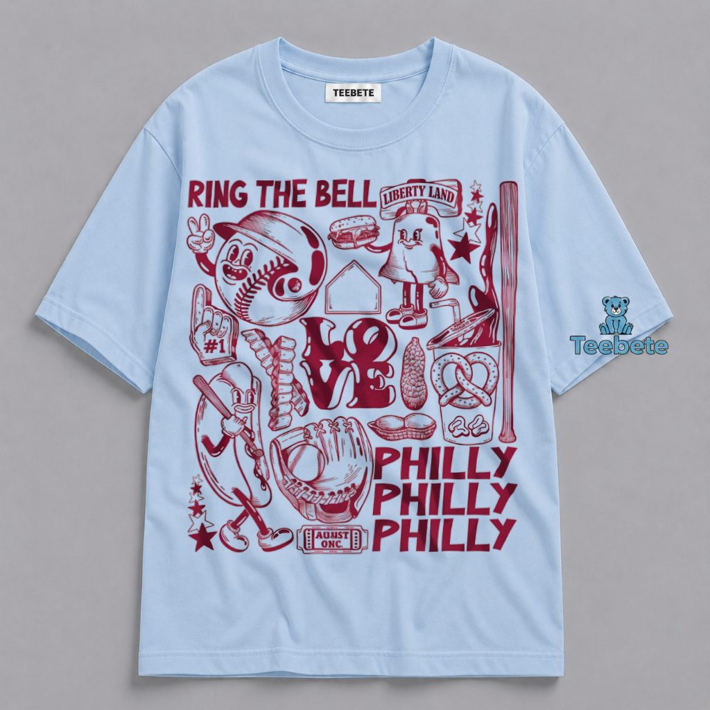 Phillies Philly Doodle Collage Baseball Icons Shirt