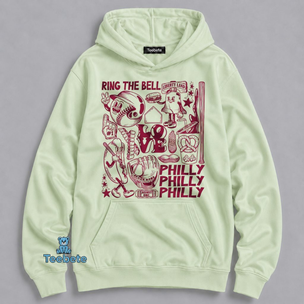 Phillies Philly Doodle Collage Baseball Icons Hoodie Phillies Philly Doodle Collage Baseball Icons Hoodie