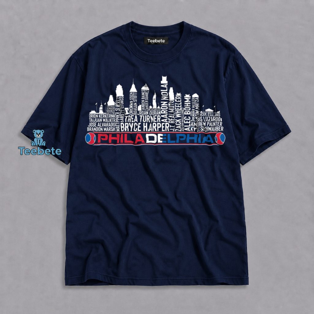 Phillies Roster Skyline All Players Shirt