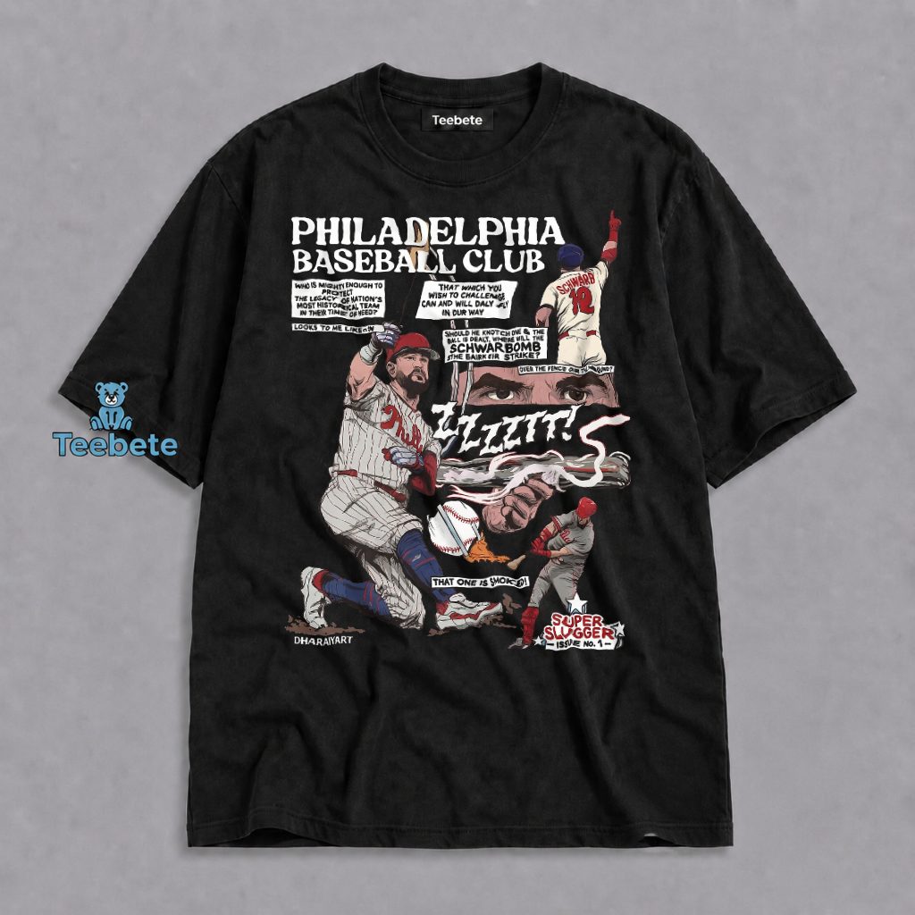 Phillies Schwarbomb Super Slugger Comic Style Shirt