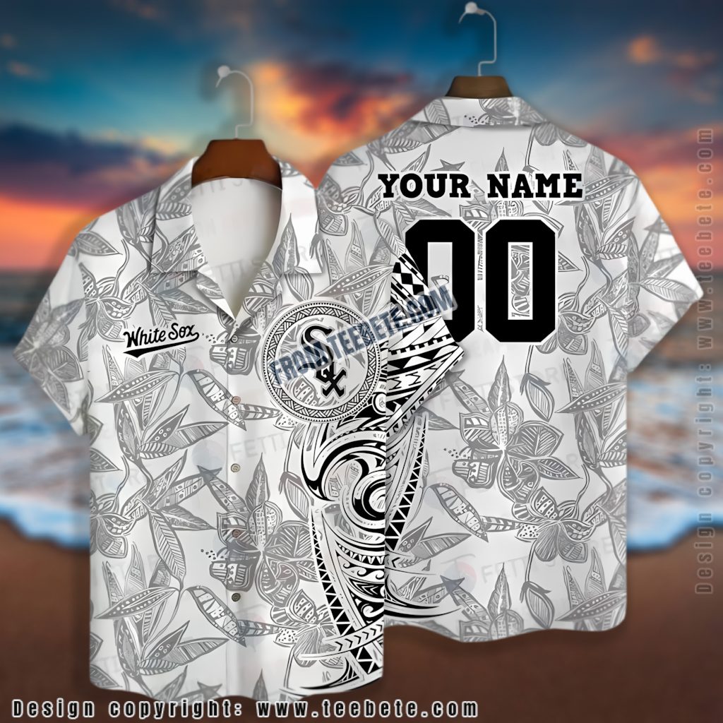 Polynesian Tribal Chicago White Sox Hawaiian Shirt Version 2 Polynesian Tribal Chicago White Sox Hawaiian Shirt Version 2