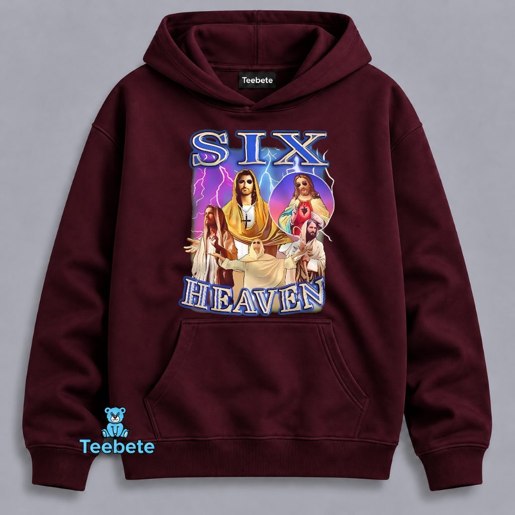 Six Heaven Jesus Christ Religious Bootleg Vintage Hoodie Six Heaven Jesus Christ Religious Bootleg Vintage Hoodie