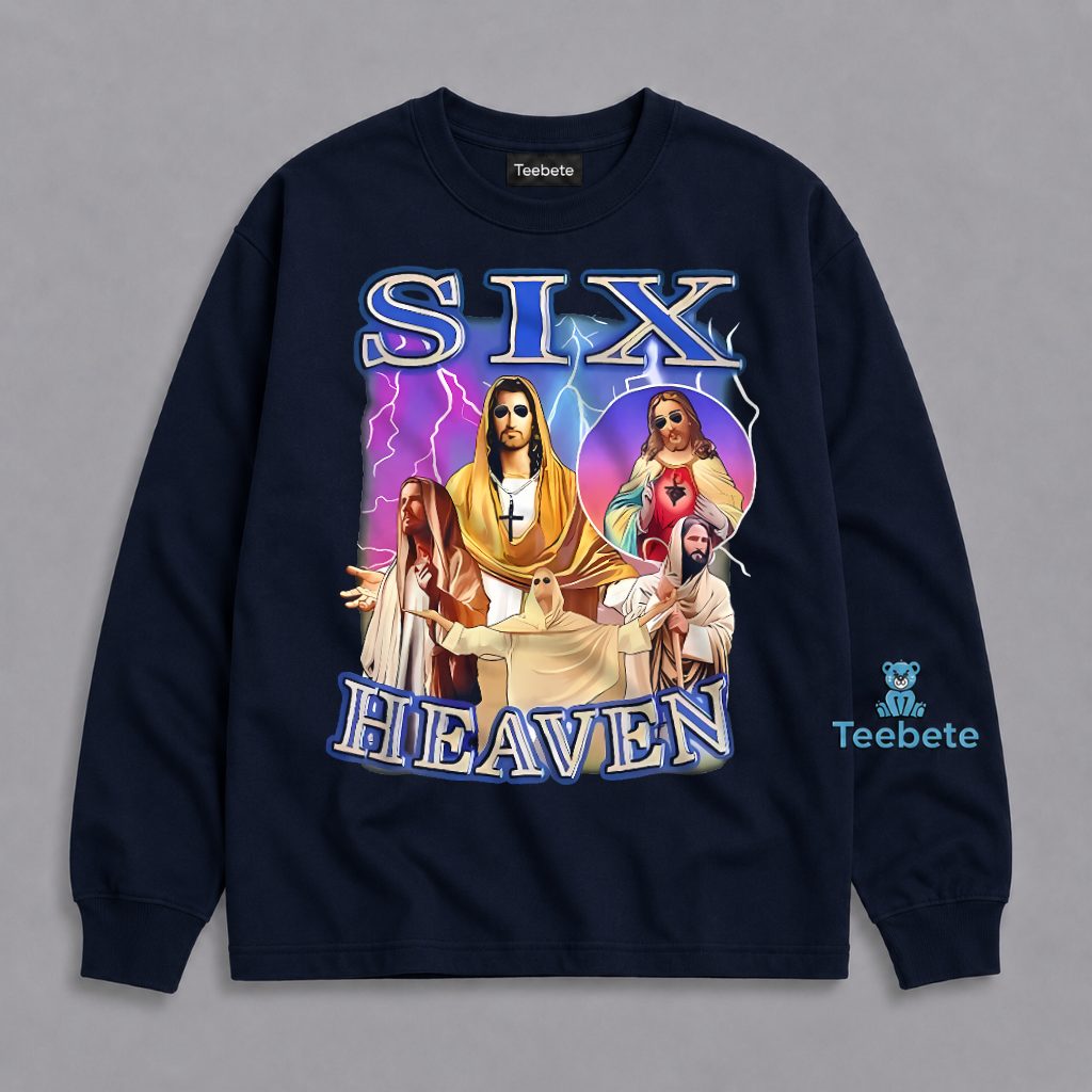 Six Heaven Jesus Christ Religious Bootleg Vintage Long Sleeve Six Heaven Jesus Christ Religious Bootleg Vintage Long Sleeve