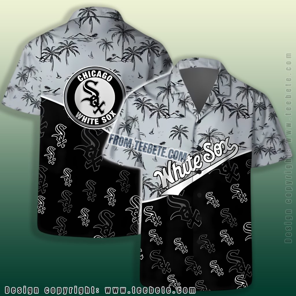 Split Palm Chicago White Sox Hawaiian Shirt