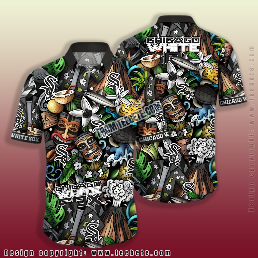 Tiki Volcano Chicago White Sox Hawaiian Shirt