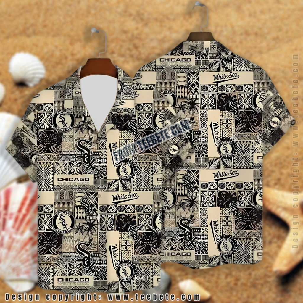 Tribal Patchwork Chicago White Sox Hawaiian Shirt Version 2 Tribal Patchwork Chicago White Sox Hawaiian Shirt Version 2