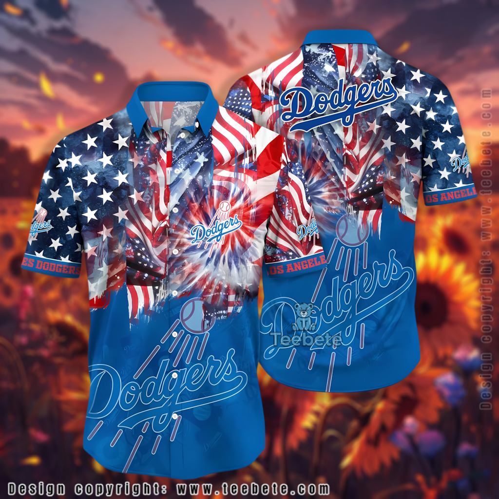 4th Of July Los Angeles Dodgers Hawaiian Shirt Version 2 4th Of July Los Angeles Dodgers Hawaiian Shirt Version 2