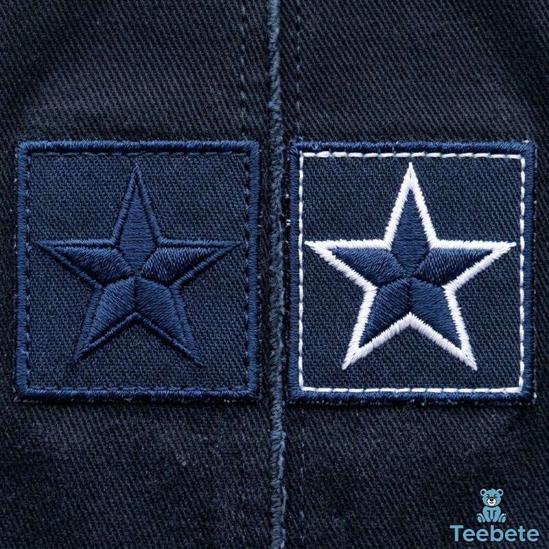 Cowboys Star Embroidery Detail Comparison