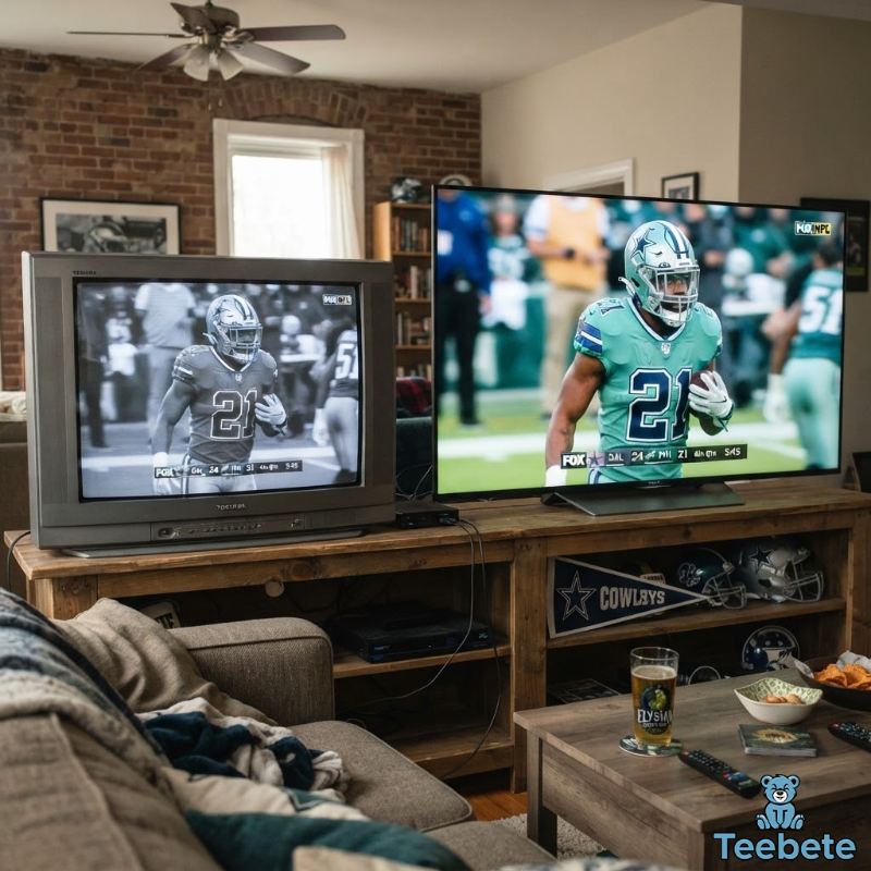 Dallas Cowboys Uniform On Old And Modern Screens