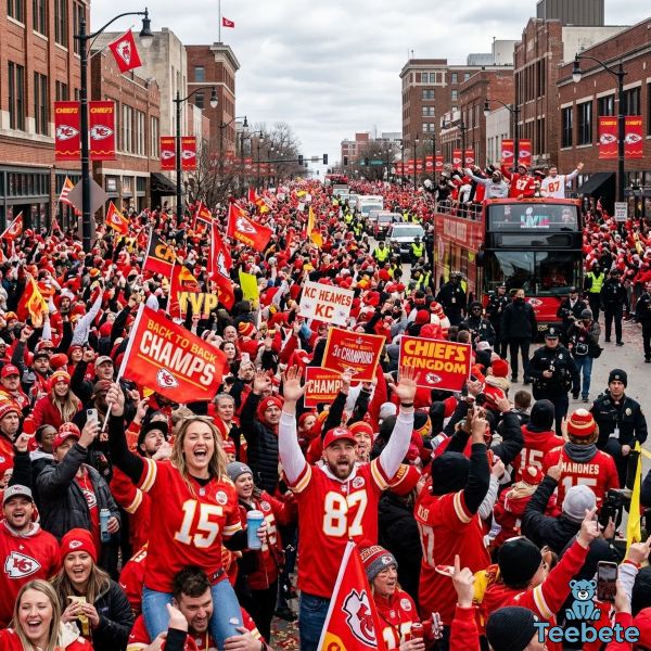 Modern Kansas City Chiefs Victory Parade Crowd