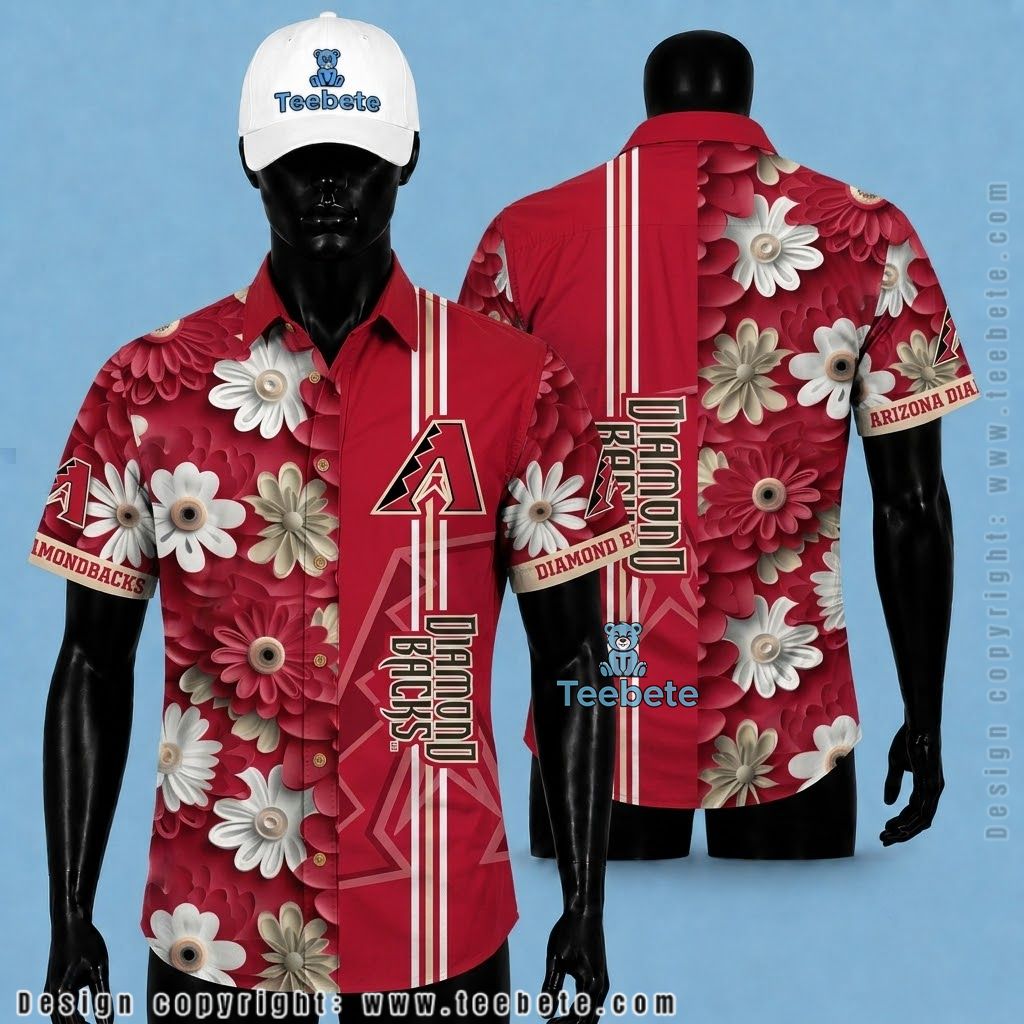 Arizona Diamondbacks Tropical Shirt Linen Hibiscus Maroon Arizona Diamondbacks Tropical Shirt Linen Hibiscus Maroon