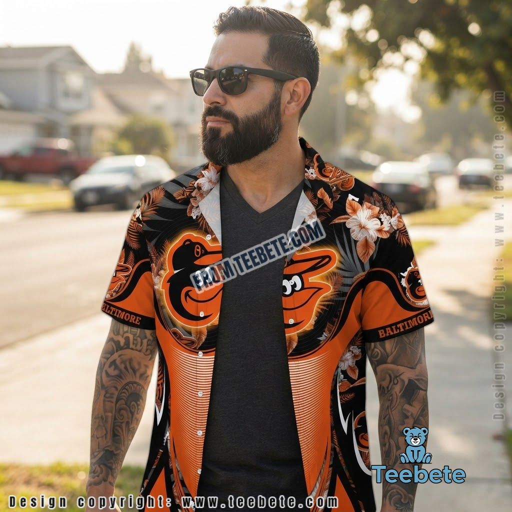 Baltimore Orioles Hawaiian Shirt MLB Monstera Leaf Baltimore Orioles Hawaiian Shirt MLB Monstera Leaf