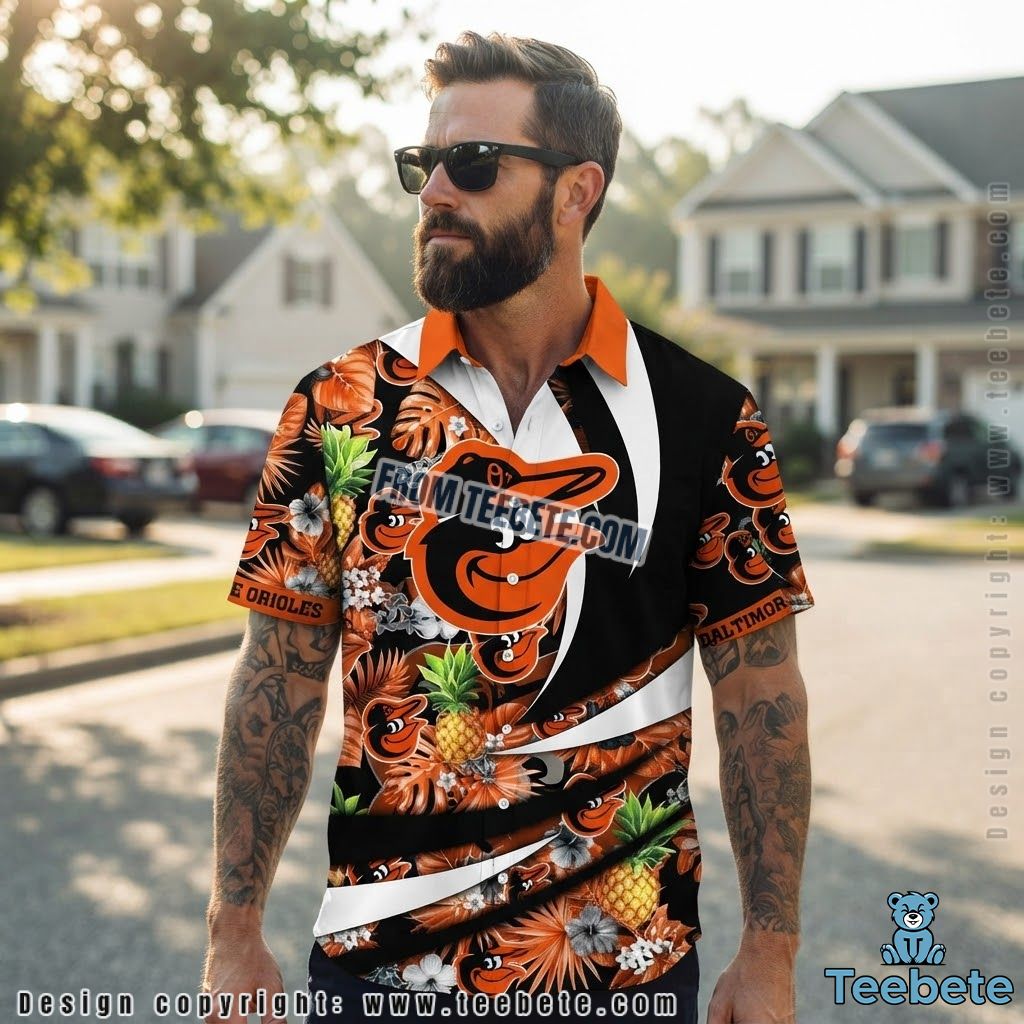 Baltimore Orioles Hawaiian Shirt Surf Crab Beach Wagon Baltimore Orioles Hawaiian Shirt Surf Crab Beach Wagon