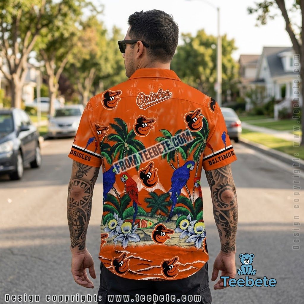 Baltimore Orioles Tropical Shirt MLB Parrot Island Beach Version 2 Baltimore Orioles Tropical Shirt MLB Parrot Island Beach Version 2