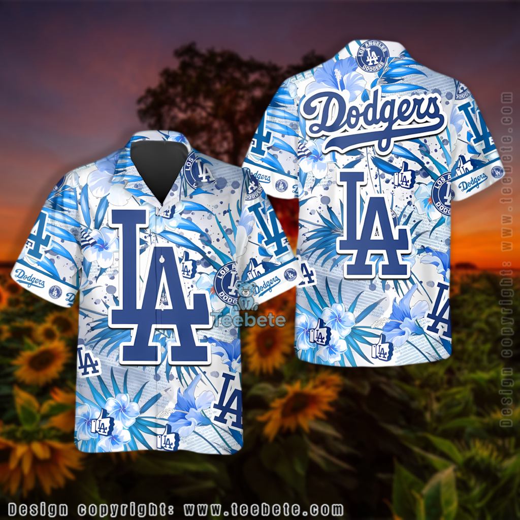 Big Logo Los Angeles Dodgers Tropical Shirt Version 2 Big Logo Los Angeles Dodgers Tropical Shirt Version 2