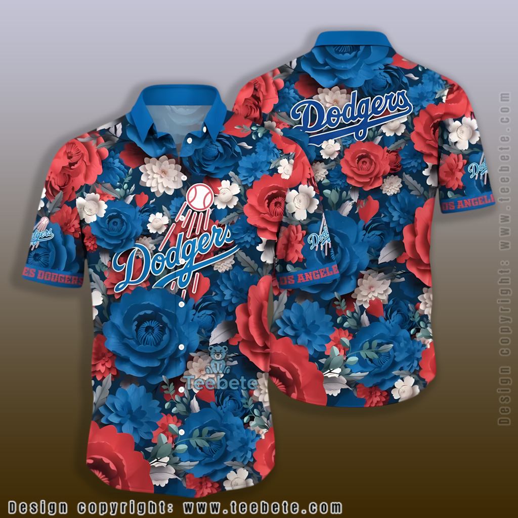 Blooming Peony Los Angeles Dodgers Hawaiian Shirt