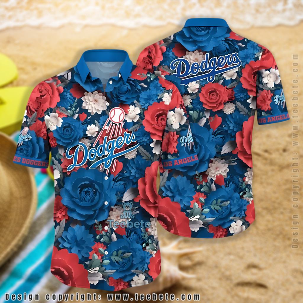 Blooming Peony Los Angeles Dodgers Hawaiian Shirt Version 2 Blooming Peony Los Angeles Dodgers Hawaiian Shirt Version 2