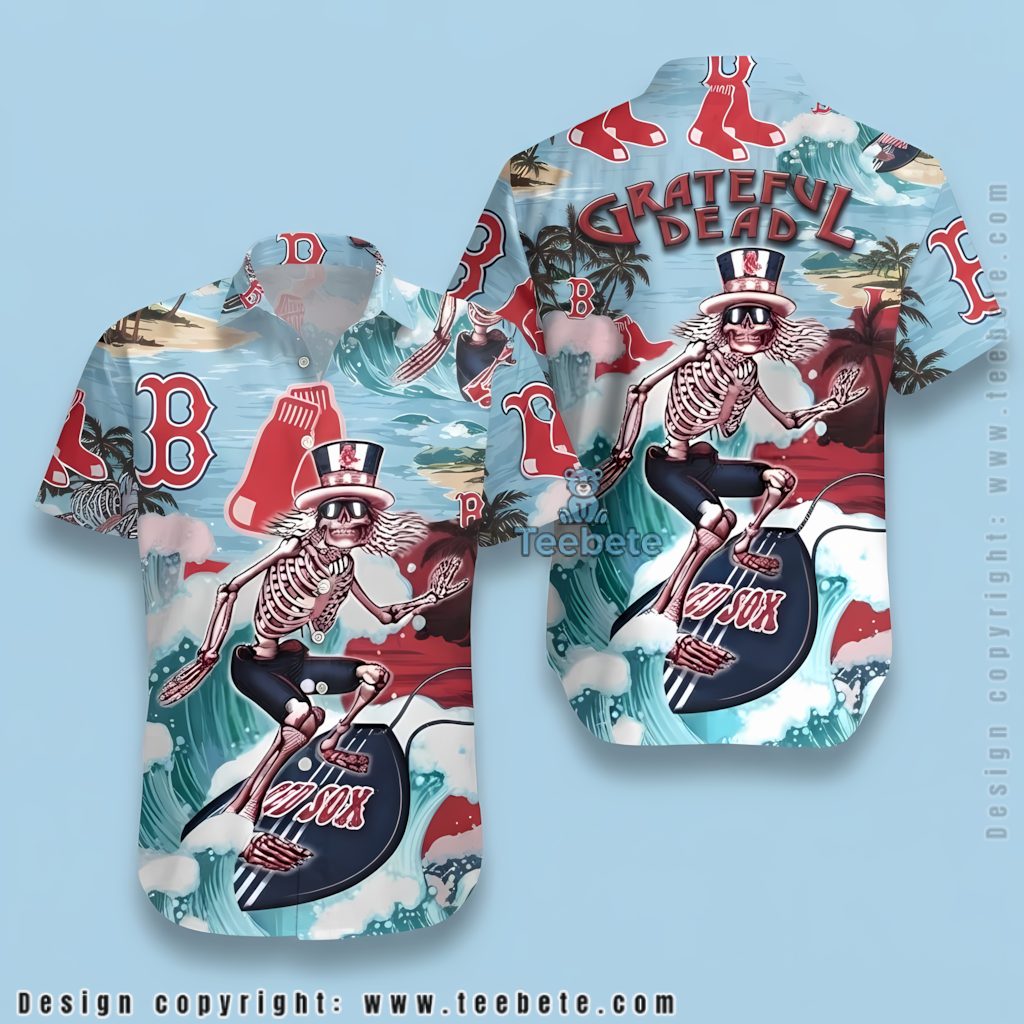 Boston Red Sox Aloha Shirt Fireworks Leopard Print Flag Boston Red Sox Aloha Shirt Fireworks Leopard Print Flag