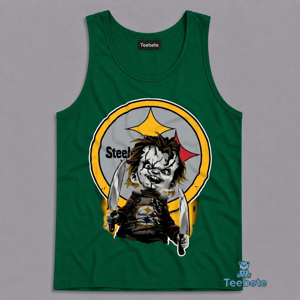Chucky Pittsburgh Steelers Horror Doll Tanktop Chucky Pittsburgh Steelers Horror Doll Tanktop