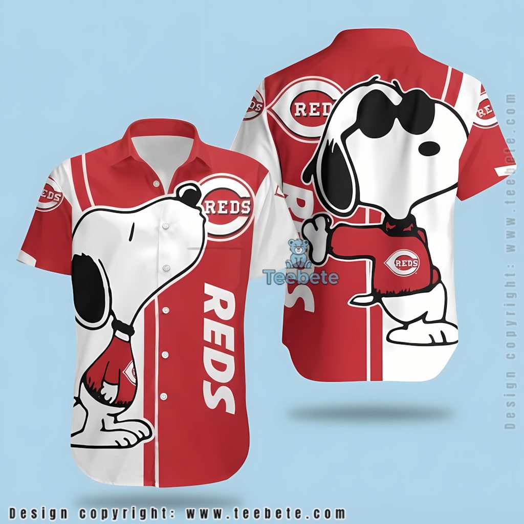 Cincinnati Reds Hawaiian Shirt Snoopy Characters