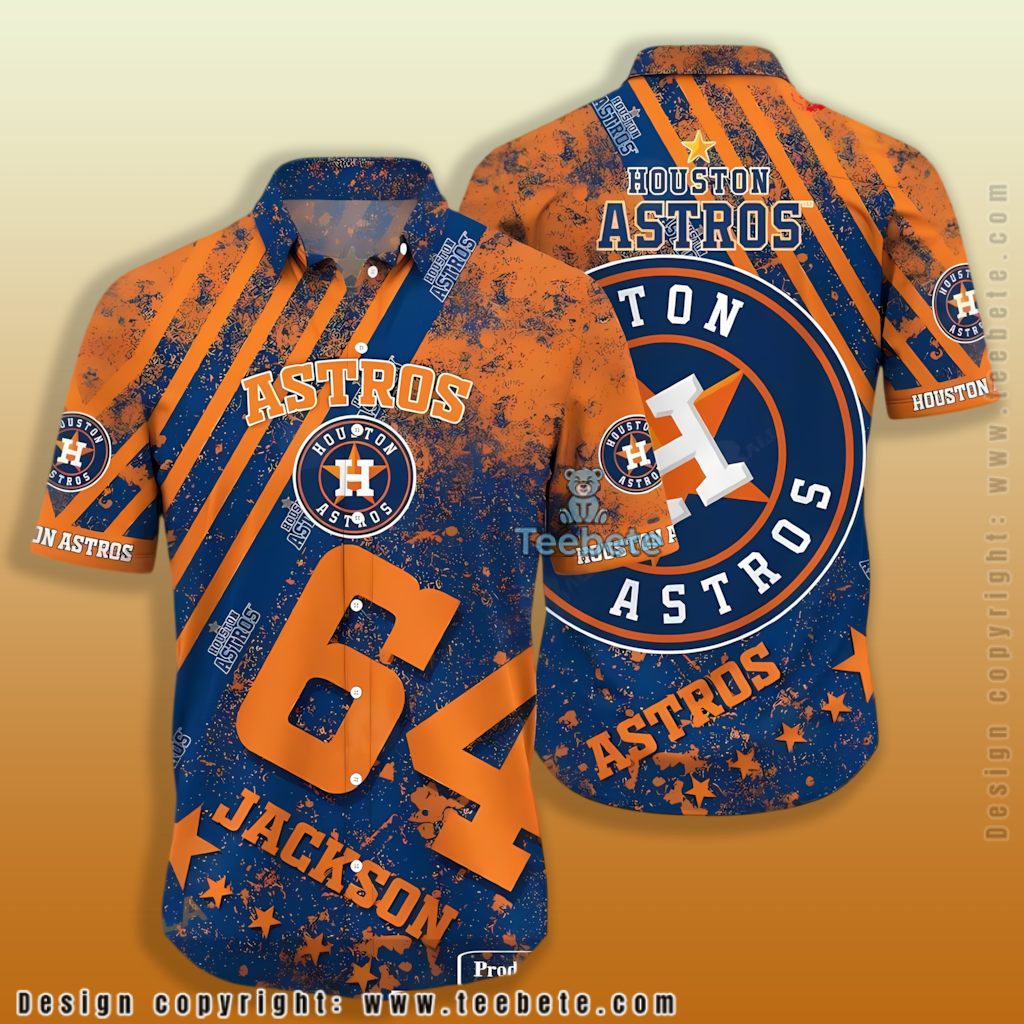Coral Reef Houston Astros Hawaiian Shirt