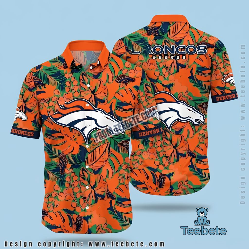 Denver Broncos Button Up Shirt Tropical Toucan Denver Broncos Button Up Shirt Tropical Toucan