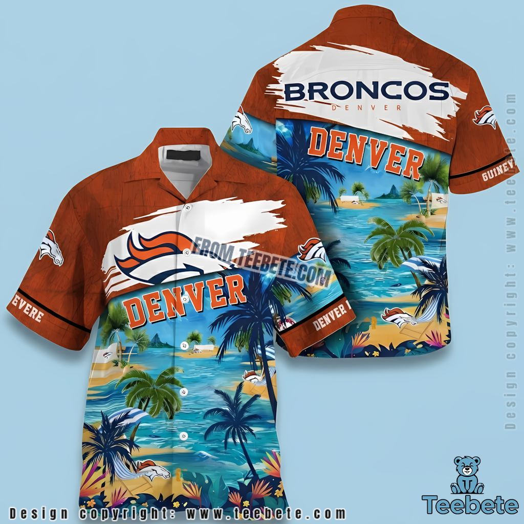 Denver Broncos Hawaiian Shirt Beach Island